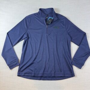 NWT Greg Norman Collection Mens Blue Quarter Zip PlayDry Pinecone Pullover M